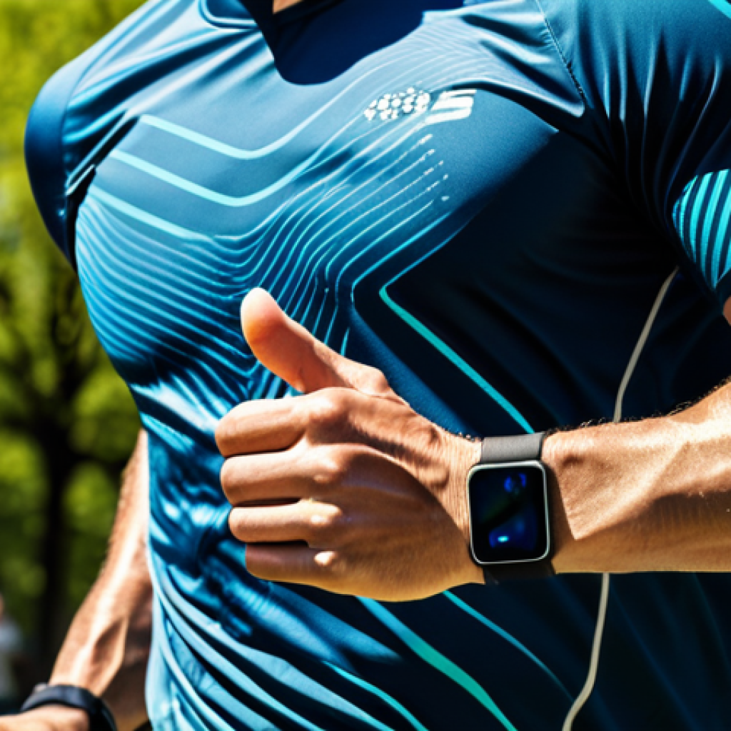 의류기술 관련 학술 연구 - Smart Textile Health Monitoring**

"Close-up shot of a fully clothed athlete wearing a high-tech spo...