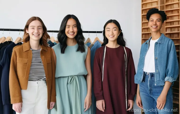 의류기술 관련 해외 워크숍 - **Prompt:** A chic, fashionable young woman in her early 20s stands in a minimalist, brightly lit ro...