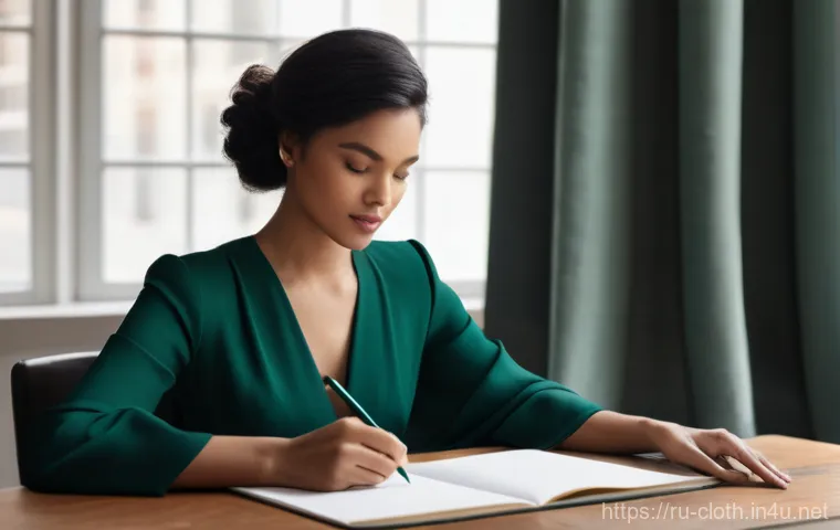 의류 생산 품질관리 실무 - **Prompt 1: The Genesis of Quality - Fabric and Design**
"A talented fashion designer, a woman i...