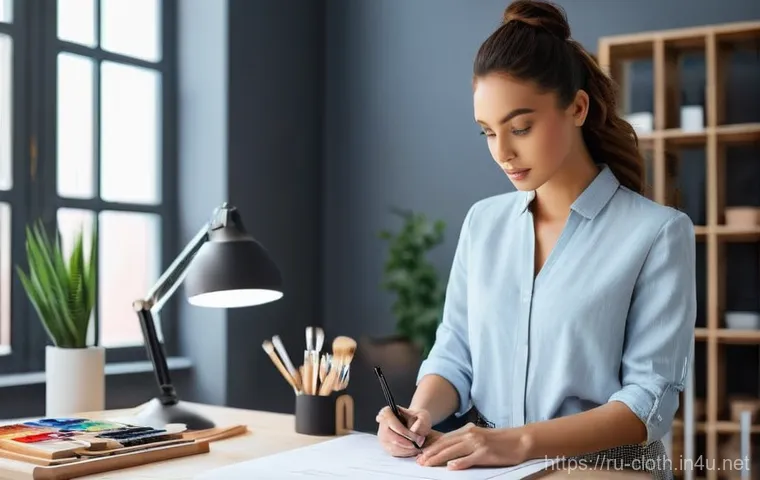 의류기술 이론 시험 대비 팁 - Here are three image generation prompts in English, designed to be detailed and adhere to all safety...